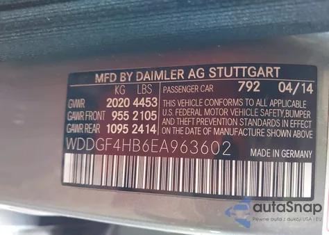 2014 Mercedes-Benz C 250 Sport из США, поврежденный, VIN WDDGF4HB6EA963602